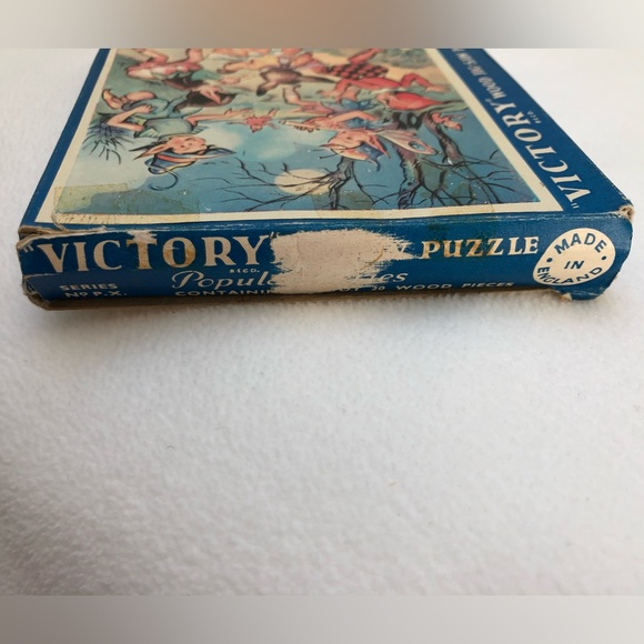 Vintage Victory 1950’s Wood Piece Jig-Saw Two Puzzle Set - Picture 8 of 14